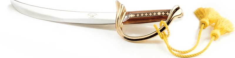 Kellerman : marquetry handle and golden guild in fine gold – Saber Prestige Collection