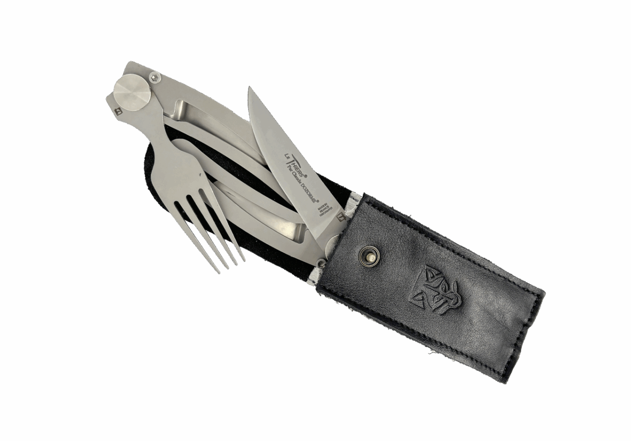 Set Le Thiers® - Pochette Le Thiers®<br/>(couteau Liner et fourchette)