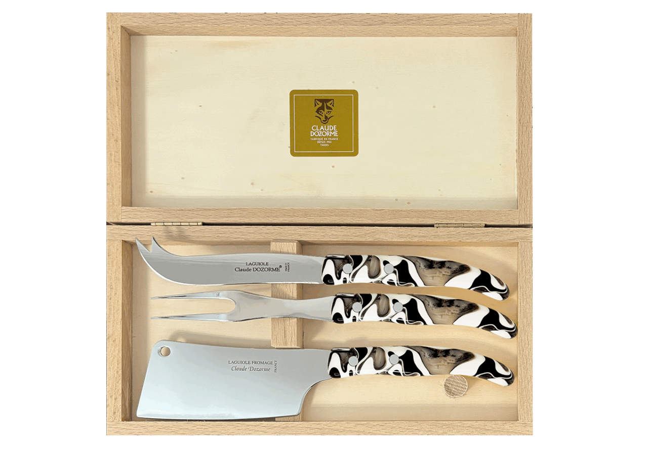 Fromage et beurre - Coffret 3 pièces (hachette, couteau & fourchette)