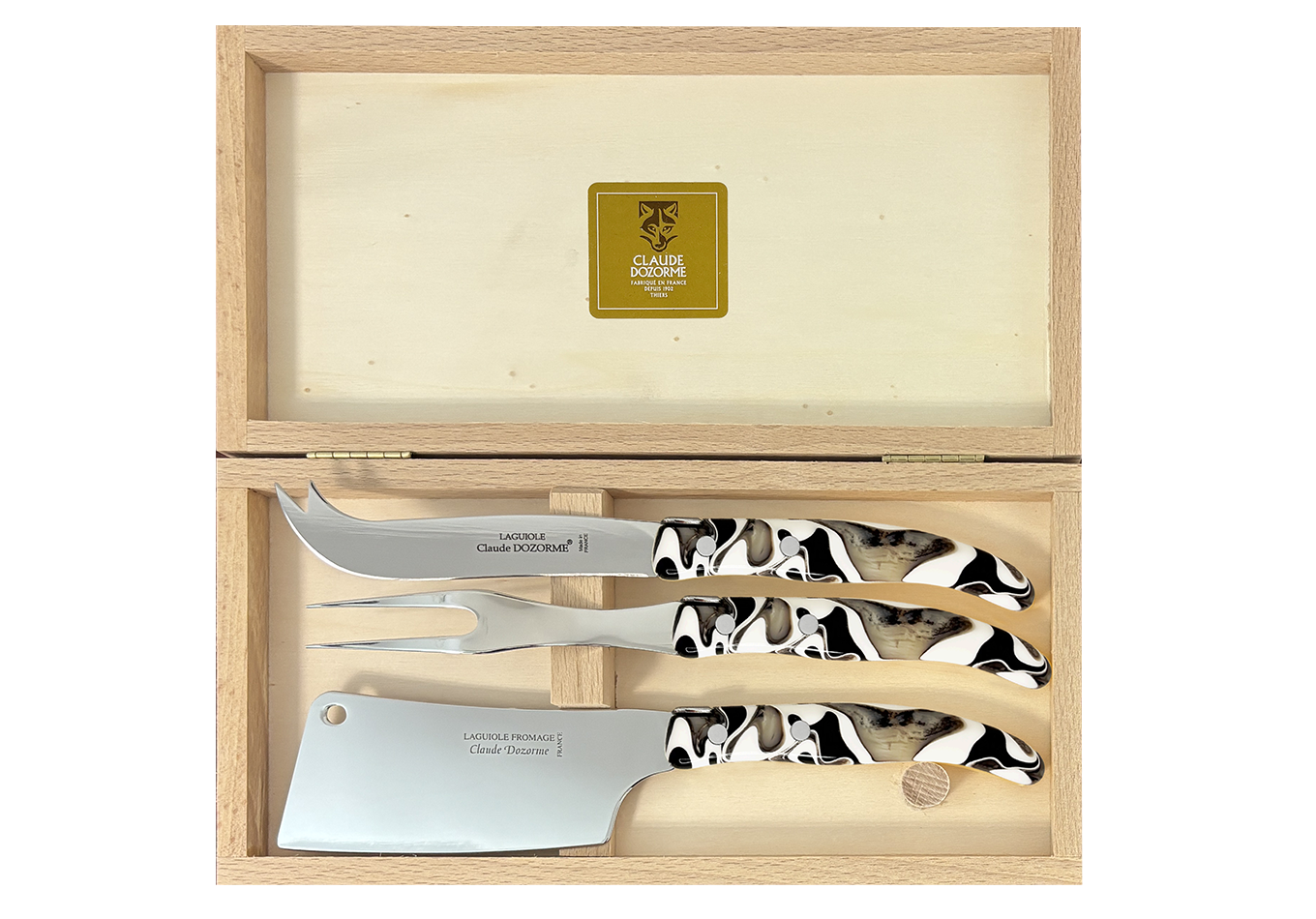 Fromage et beurre - Coffret 3 pièces (hachette, couteau & fourchette)