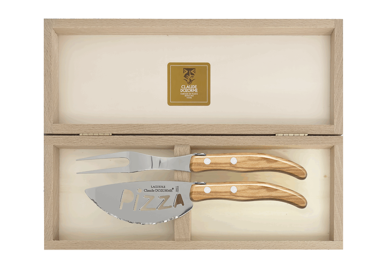 Découpe et service - Coffret 2 pièces (couteau à pizza & fourchette)